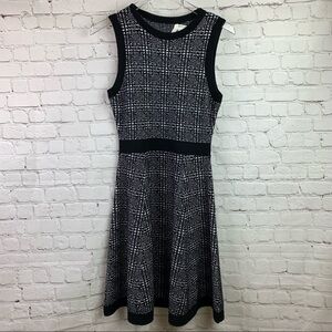 KATE SPADE Black White Houndstooth Sweater Dress Small